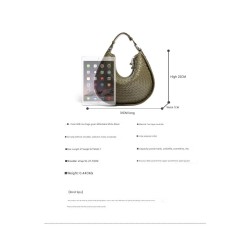 Fashionable woven commuter underarm bag F9632B