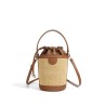 Luxury drawstring straw bucket bag F-9717A  F-9717B