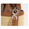 Luxury drawstring straw bucket bag F-9717A  F-9717B