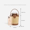 Luxury drawstring straw bucket bag F-9717A  F-9717B