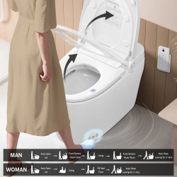 Smart Toilet Bide, Foot Sensor Open, Cleaning Nozzle, Heated Seat, Power Outage Flushing