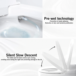 Smart Toilet Bide, Foot Sensor Open, Cleaning Nozzle, Heated Seat, Power Outage Flushing