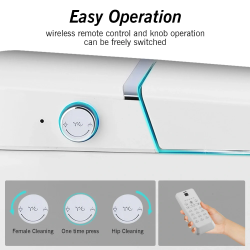 Smart Toilet Bide, Foot Sensor Open, Cleaning Nozzle, Heated Seat, Power Outage Flushing