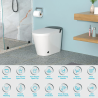 Smart Bidet Toilet, Elongated Heated seat, Foot Sensor Flush, Warm Water Wash, Dryer