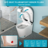 Smart Bidet Toilet, Elongated Heated seat, Foot Sensor Flush, Warm Water Wash, Dryer