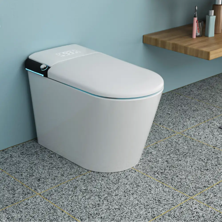 Smart Toilet with Bidet, Elongated Heated seat, Foot Sensor Flush, Warm Water Wash, Dryer