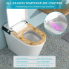 Smart Toilet with Bidet, Elongated Heated seat, Foot Sensor Flush, Warm Water Wash, Dryer