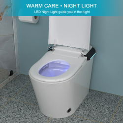 Smart Toilet with Bidet, Elongated Heated seat, Foot Sensor Flush, Warm Water Wash, Dryer