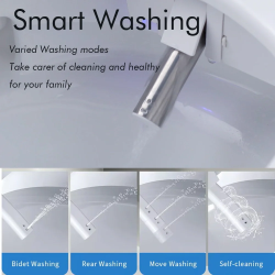 Smart Toilet, Bidet Toilet with Instant Warm Water, Elongated Toilet Heated Seat, Dryer