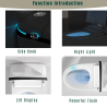 Smart Toilet, Heated Bidet Toilet with Warm Water Sprayer & Dryer, Foot Sensor