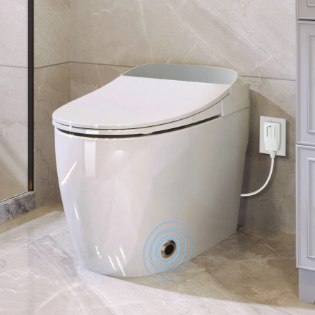 Smart Toilet, Japanese Toilet With Heated Seat And Foot Sensor Flush