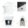 Smart Bidet Toilet, Tankless Elongated Electric Toilet with Smart Bidet, with Seat Heating, Remote Control