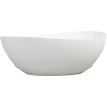 TOPSALEWHOLESALE 63" Freestanding Bathtub, Luxury Engineered Stone Resin Soaking Bathtub, Matte White