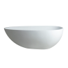 TOPSALEWHOLESALE 59" Freestanding Bathtub, Luxury Soaking Bathtub with Overflow and Pop-up Drain, Matte White