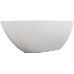 TOPSALEWHOLESALE 59" Freestanding Bathtub, Luxury Soaking Bathtub with Overflow and Pop-up Drain, Matte White