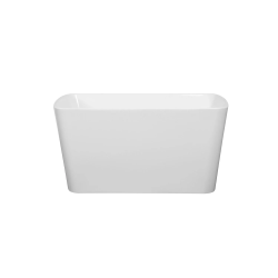 TOPSALEWHOLESALE 49" Freestanding Bathtub White Acylic, Square Japanese Soaking Bathtub, Sit-In Design