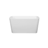 TOPSALEWHOLESALE 49" Freestanding Bathtub White Acylic, Square Japanese Soaking Bathtub, Sit-In Design