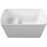 TOPSALEWHOLESALE 49" Freestanding Bathtub White Acylic, Square Japanese Soaking Bathtub, Sit-In Design