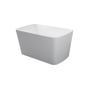 TOPSALEWHOLESALE 49" Freestanding Bathtub White Acylic, Square Japanese Soaking Bathtub, Sit-In Design