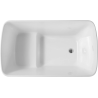 TOPSALEWHOLESALE 49" Freestanding Bathtub White Acylic, Square Japanese Soaking Bathtub, Sit-In Design