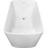 TOPSALEWHOLESALE 49" Freestanding Bathtub White Acylic, Square Japanese Soaking Bathtub, Sit-In Design